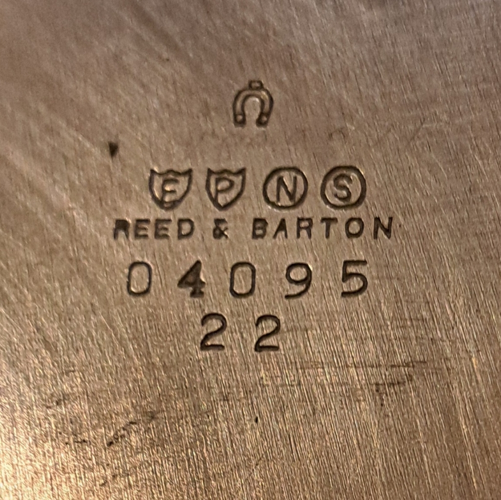 Vintage Reed & Barton EPNS 1948 Monogrammed Serving Tray - Picture 2 of 6
